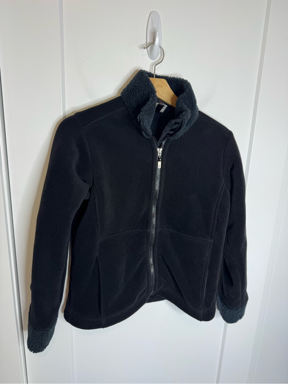 Patagonia Synchilla Windzone Black Fuzzy Full Zip Jacket Size Small